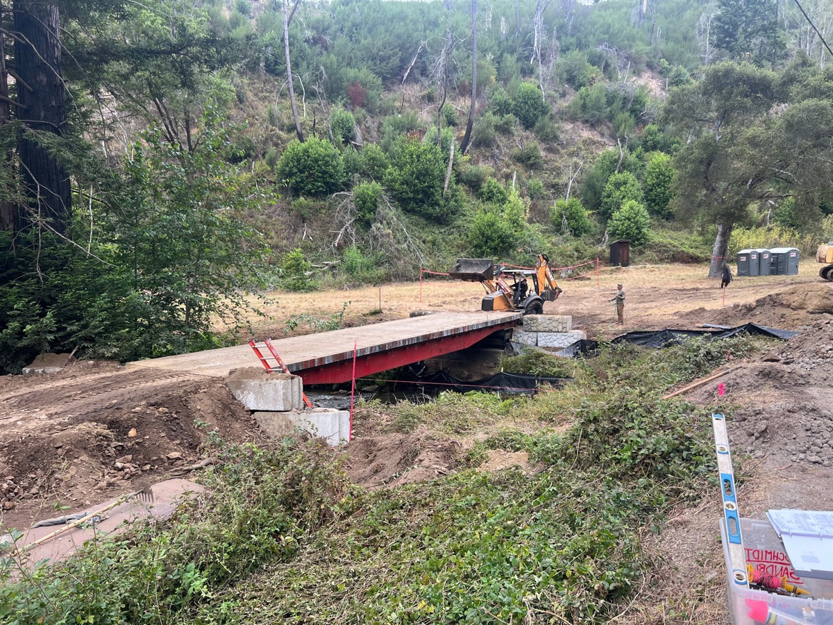 Bridge structure rehabilitation over a creek crossing