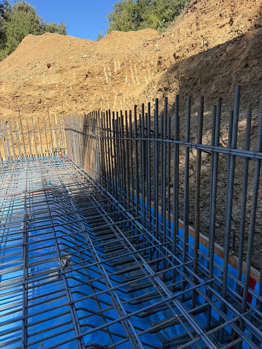 Reinforcing steel inspection prior to mat foundation concrete placement