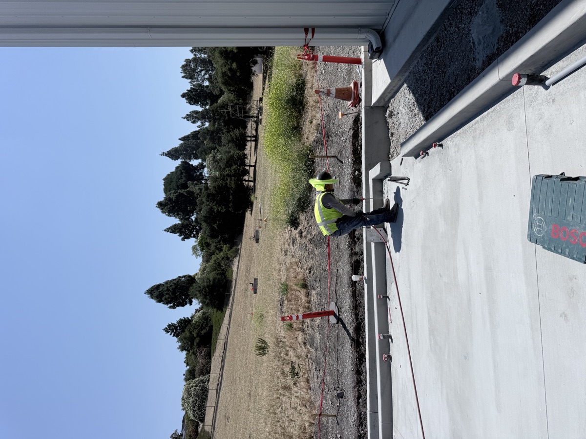 Anchor bolt installation for a commercial foundation