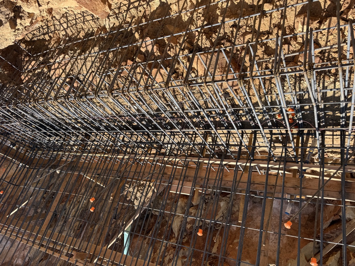 Reinforcing steel mat inspection prior to concrete placement