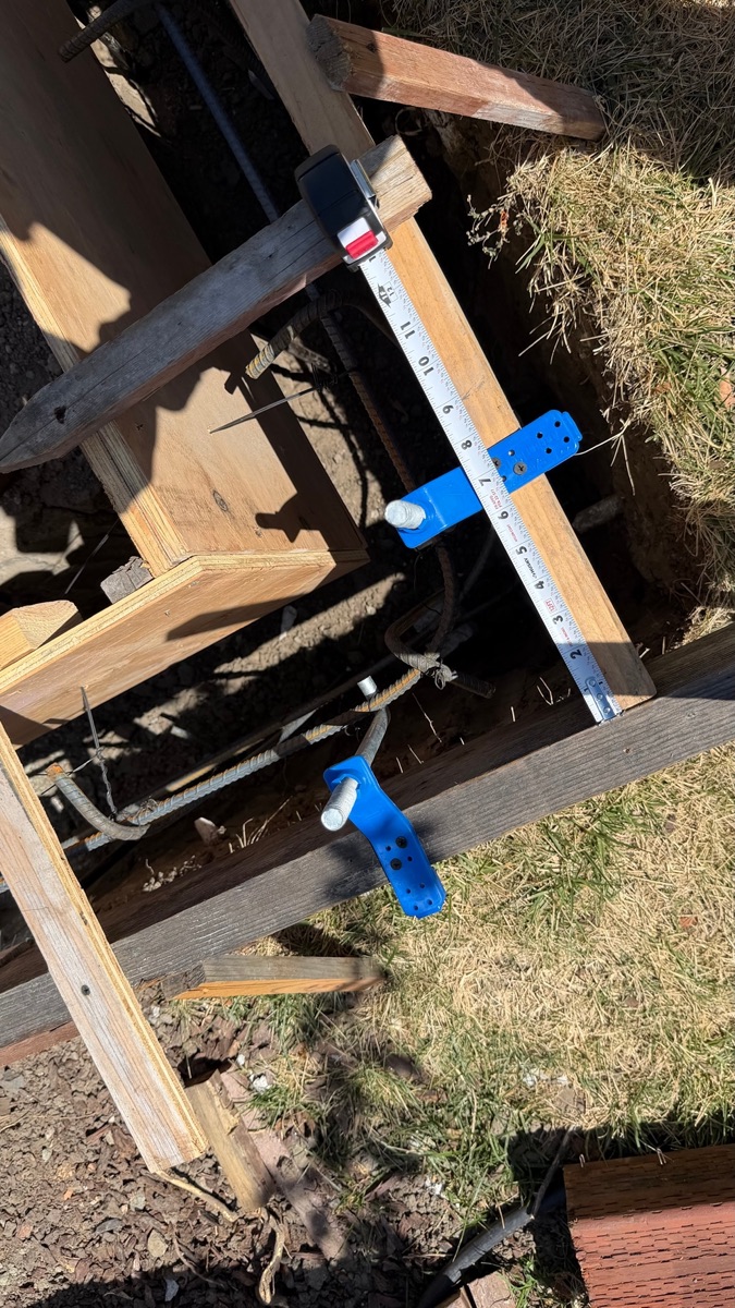 Anchor bolt spacing verification