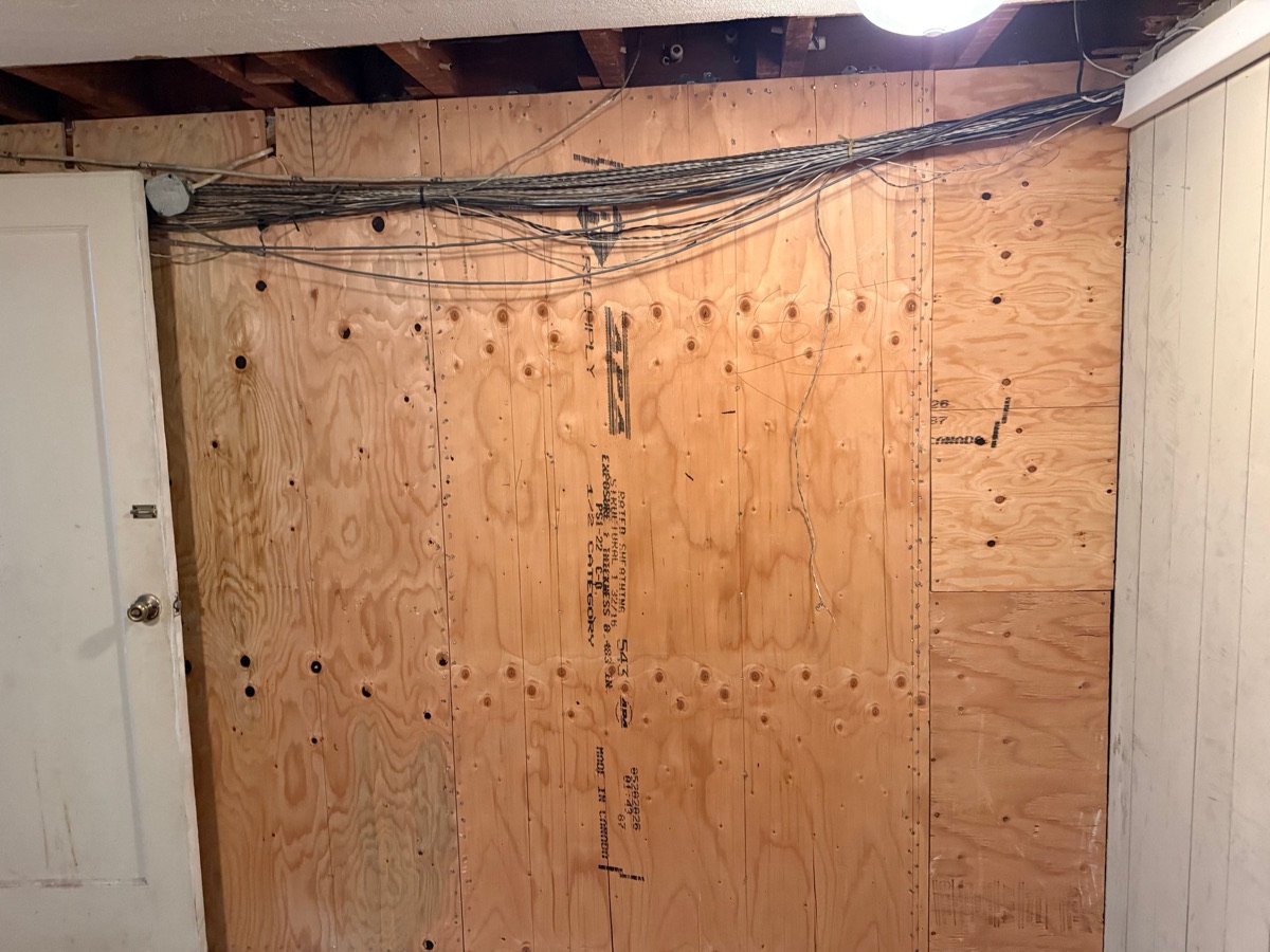Shear wall sheathing nailing pattern inspection